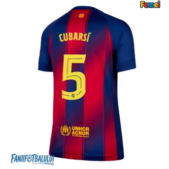 Barcelona Pau Cubarsi #5 Tricou Fotbal Replică 2025-26 Femei Acasa